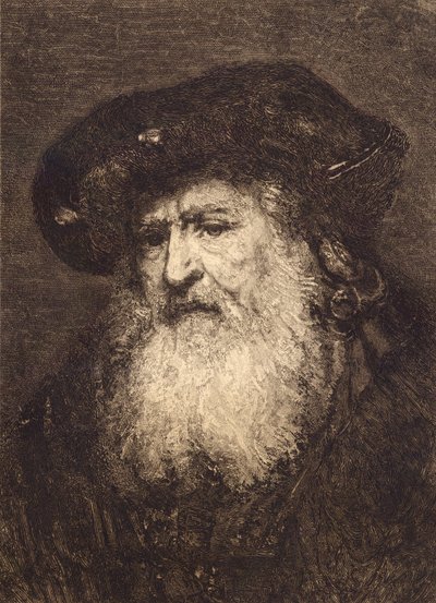 Portret van een oude man in de Dresden Gallery door Rembrandt van Rijn